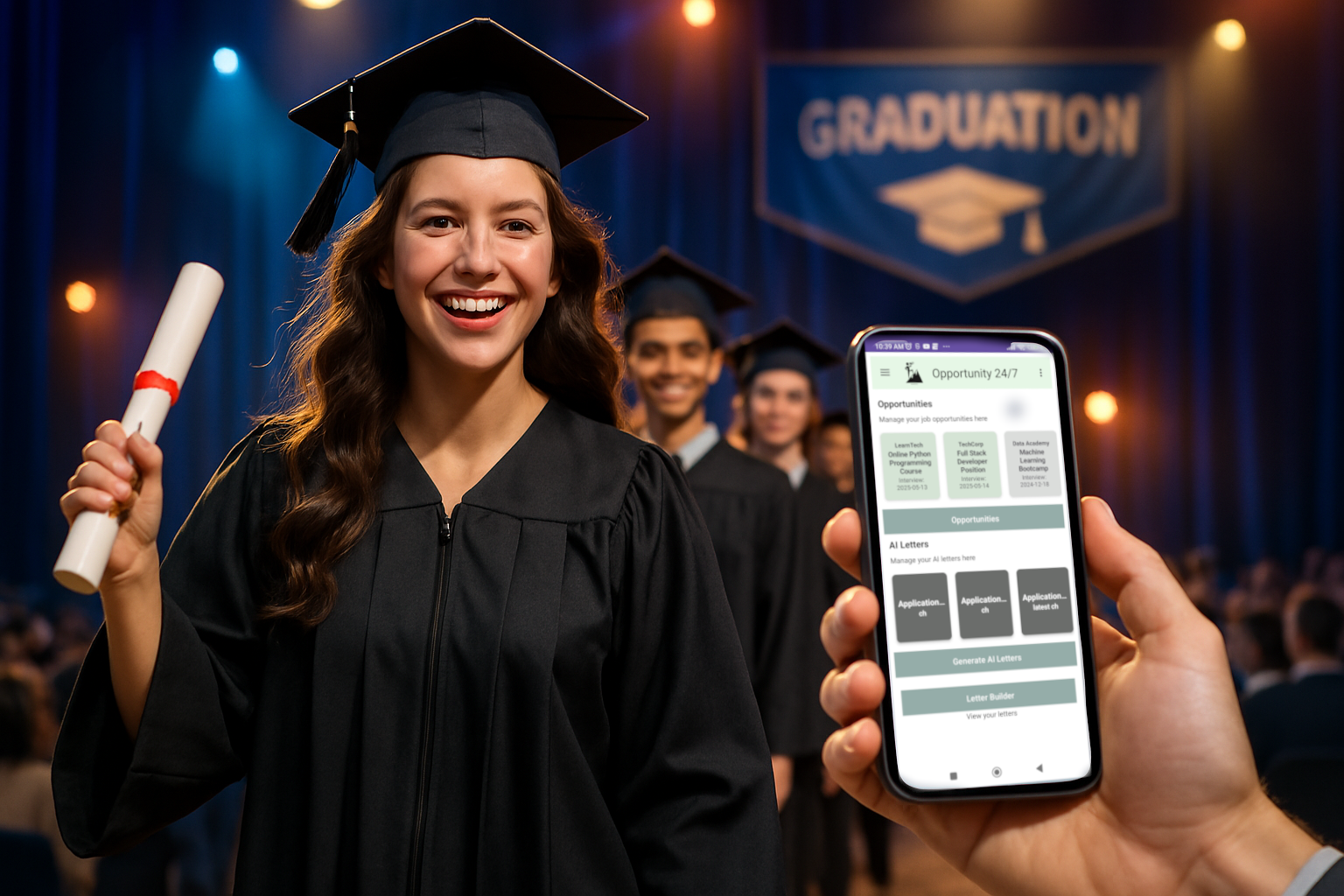 Recent graduates celebrating