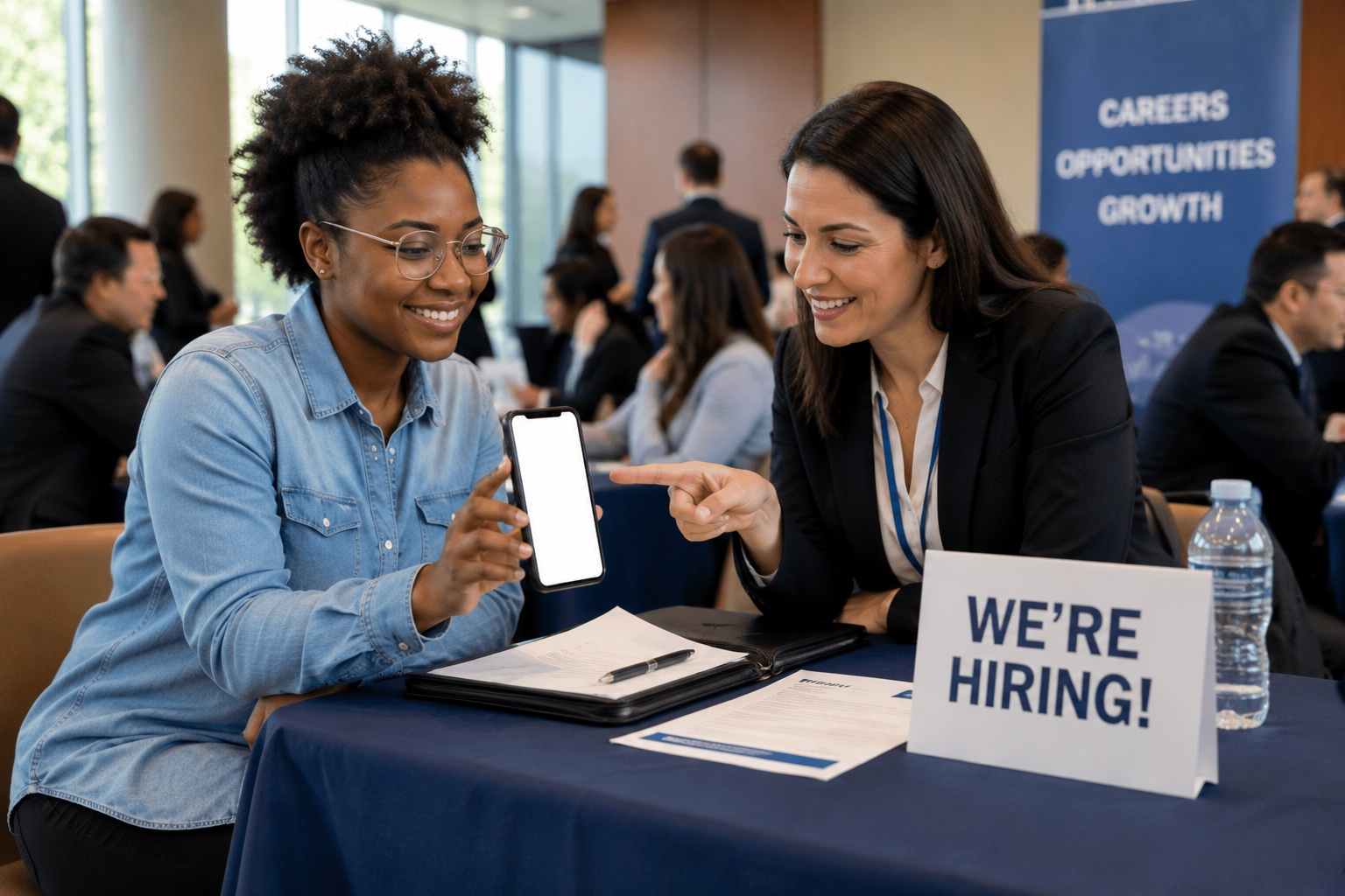 Maya at career fair